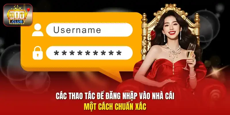 Các thao tác để đăng nhập một cách chuẩn xác